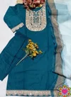 Si 336 Slub Cotton With Embroidery Work Top With Bottom Dupatta